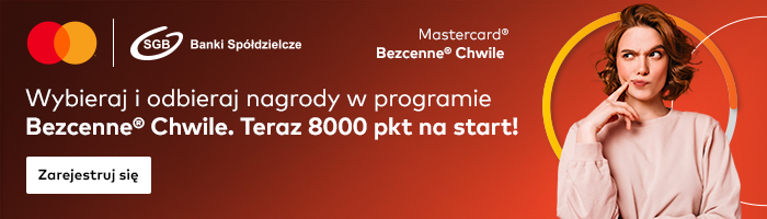 8000 pkt na start w programie Mastercard® Bezcenne® Chwile